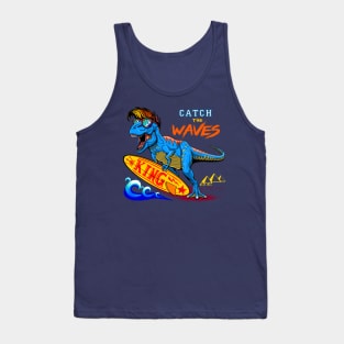 surfer king dino t rex Tank Top